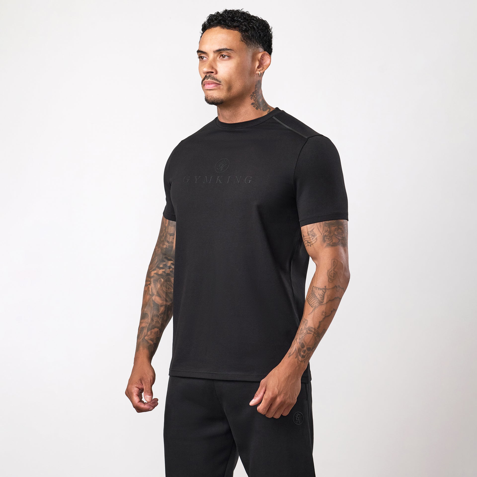 Gym King Pro Logo V2 T-Shirt - Black/Black