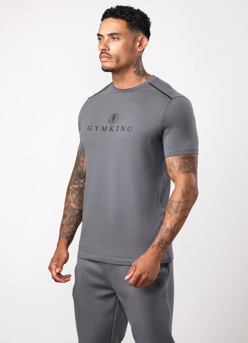 Gym King Pro Logo V2 Tee - Gunmetal Grey