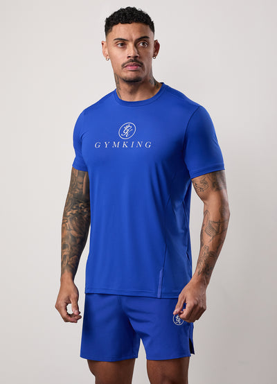 Gym King Pro Performance Tee - Vibrant Blue