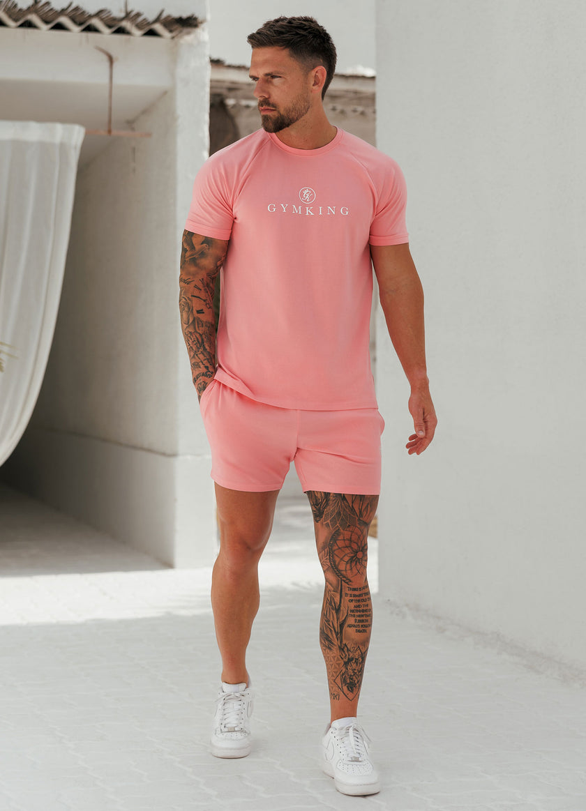 Gym King Pro Logo Tee - Pink