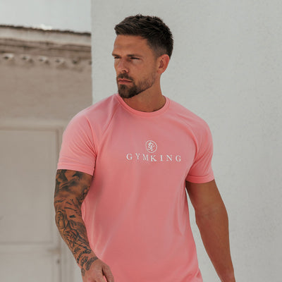 Gym King Pro Logo Tee - Pink