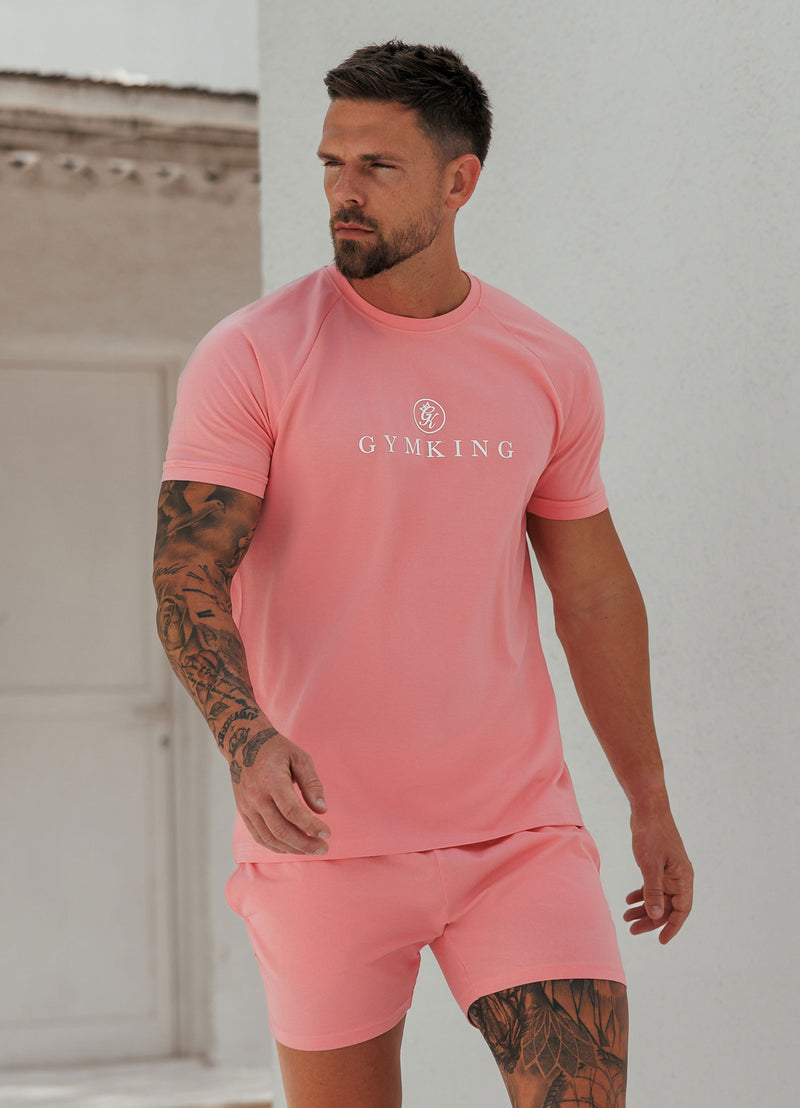 Gym King Pro Logo Tee - Pink