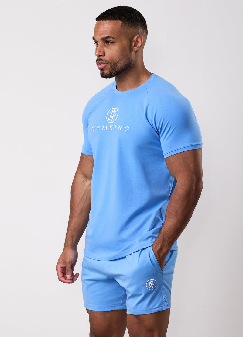 Gym King Pro Jersey Tee - Azure Blue