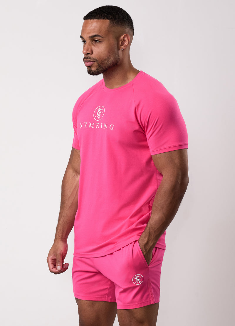 Gym King Pro Jersey Tee - Raspberry