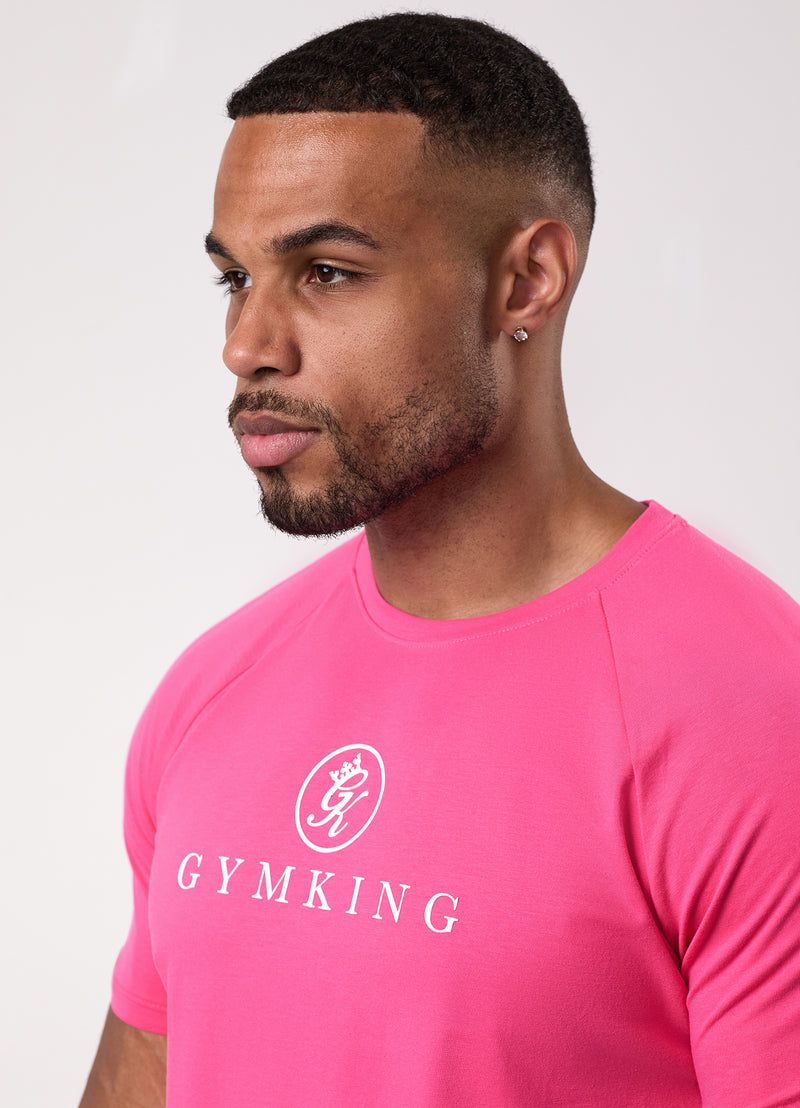 Gym King Pro Jersey Tee - Raspberry