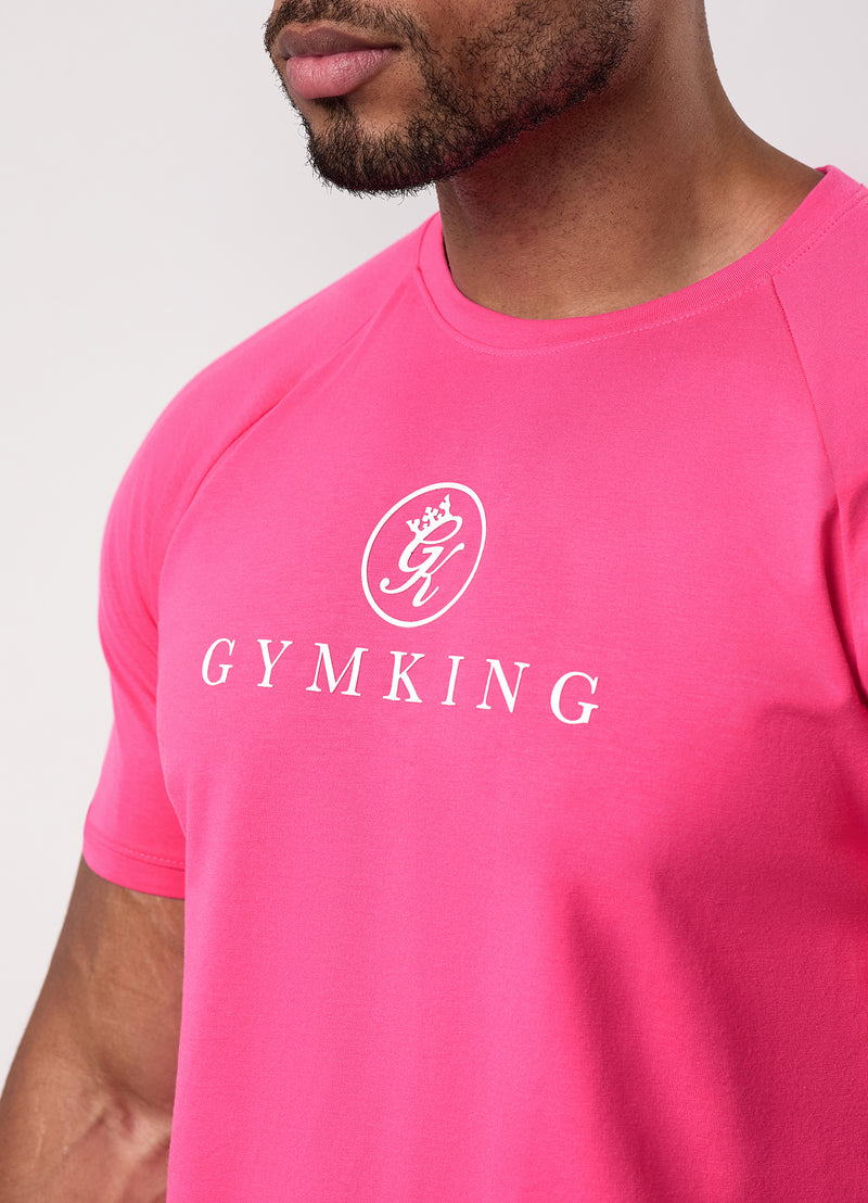 Gym King Pro Jersey Tee - Raspberry