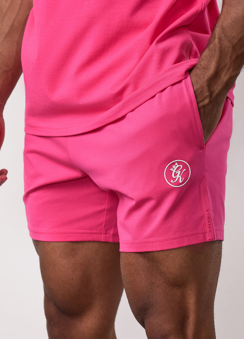 Gym King Pro Jersey Short - Raspberry