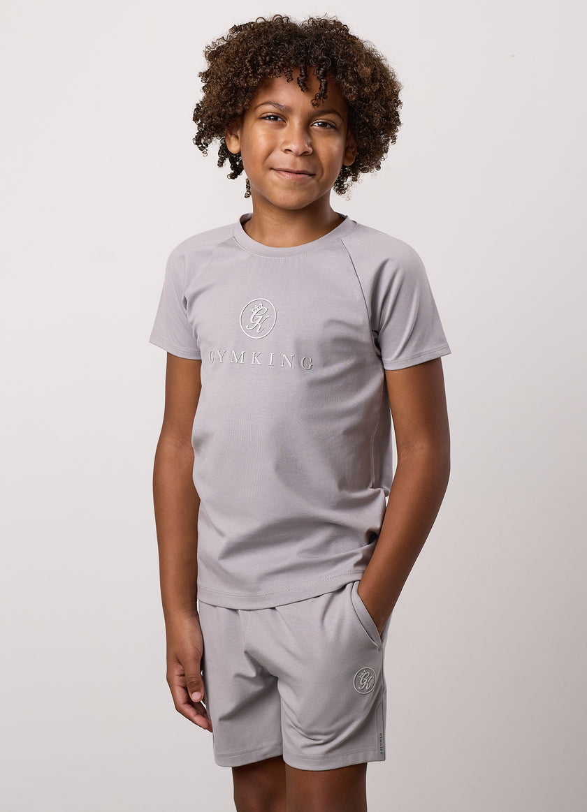 Gym King Kids Pro Tee - Urban Grey