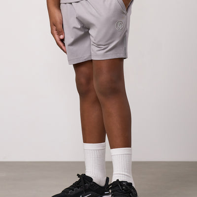 Gym King Kids Pro Jersey Short - Urban Grey