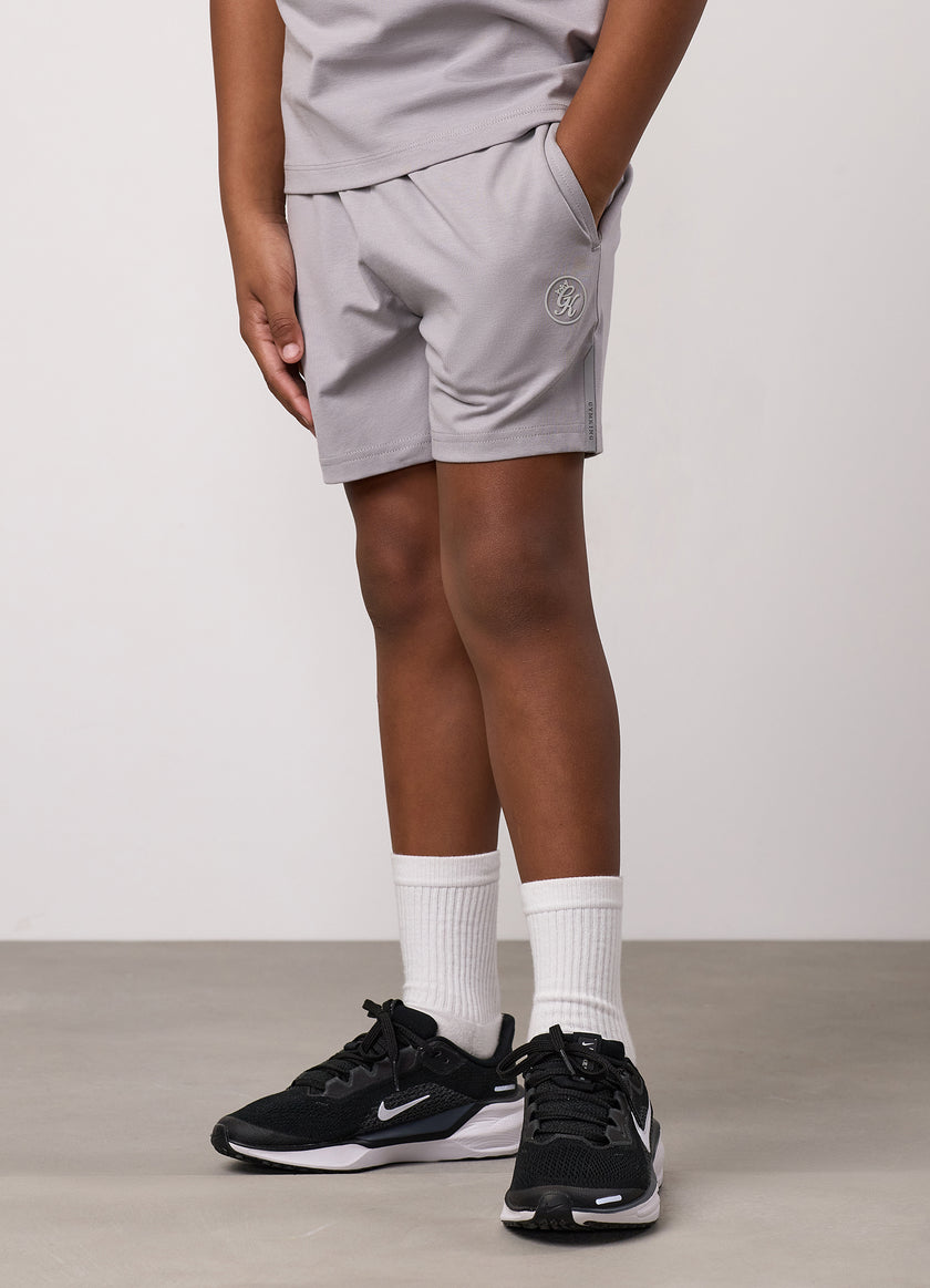 Gym King Kids Pro Jersey Short - Urban Grey