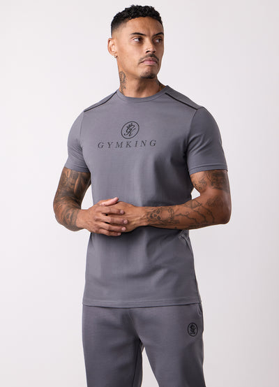 Gym King Pro V2 Tee - Gunmetal Grey