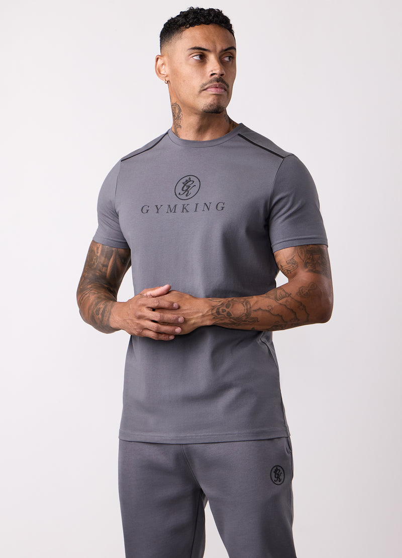 Gym King Pro V2 Tee - Gunmetal Grey