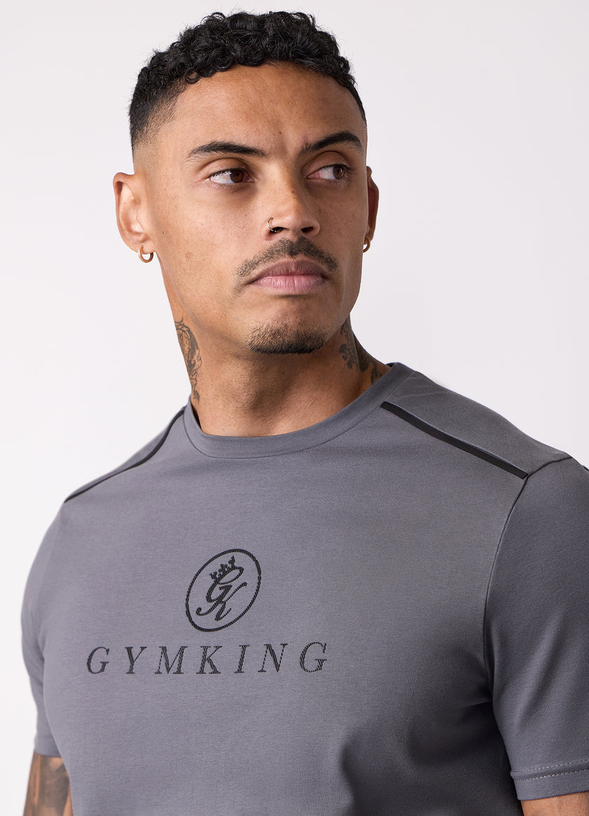Gym King Pro V2 Tee - Gunmetal Grey