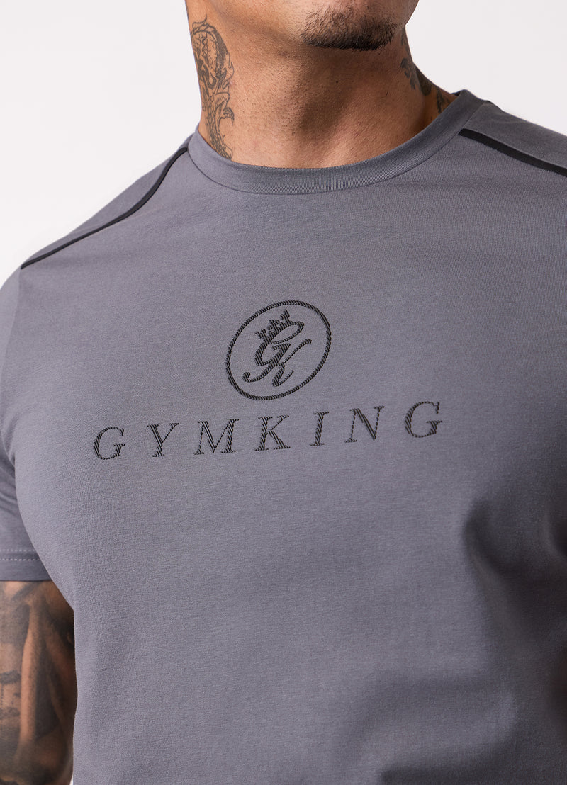 Gym King Pro V2 Tee - Gunmetal Grey