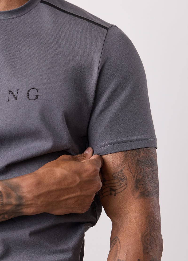 Gym King Pro V2 Tee - Gunmetal Grey