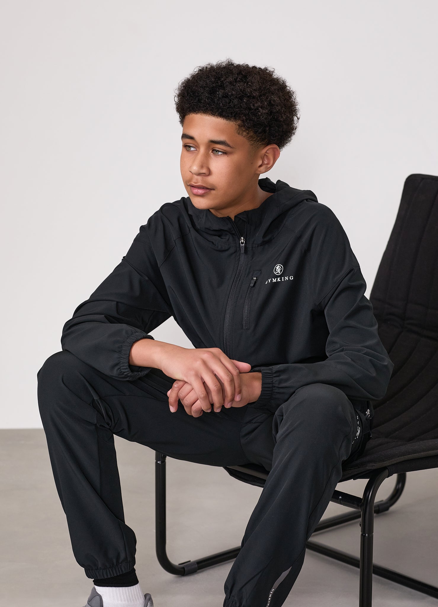 Gym King Kids Pro Woven Hood - Black