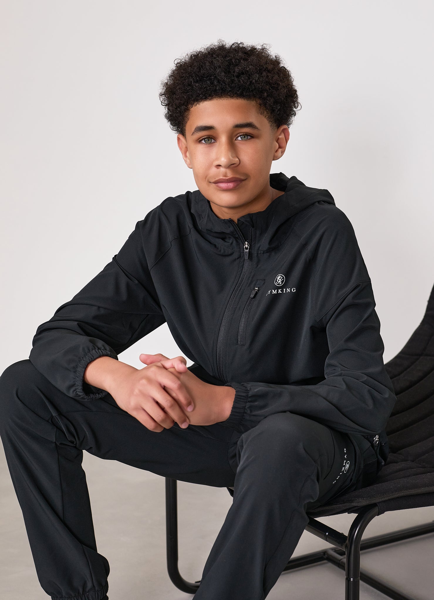 Gym King Kids Pro Woven Hoodie - Black
