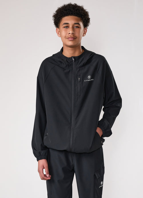 Gym King Kids Pro Woven Hoodie - Black
