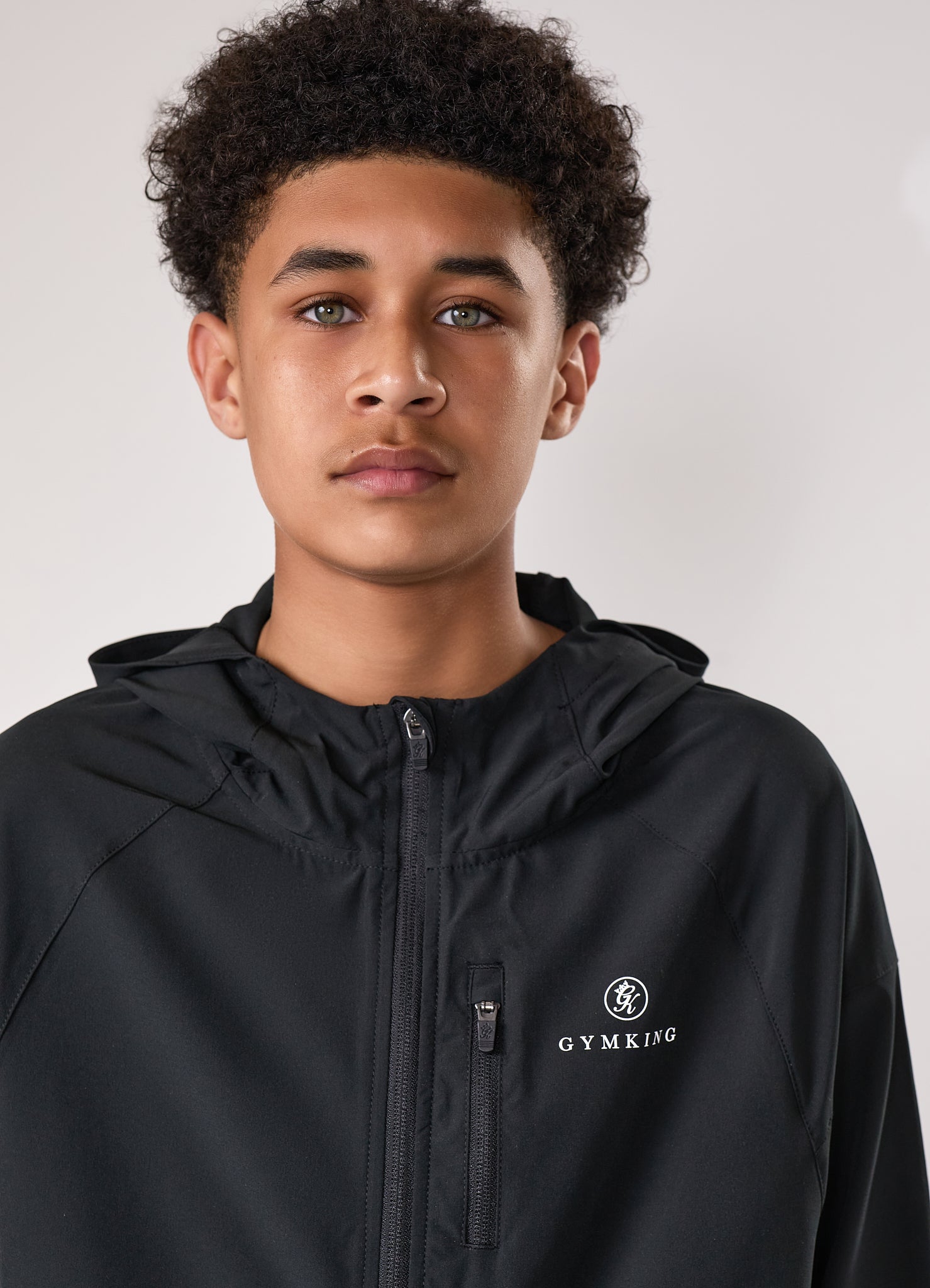Gym King Kids Pro Woven Hood Tracksuit - Black