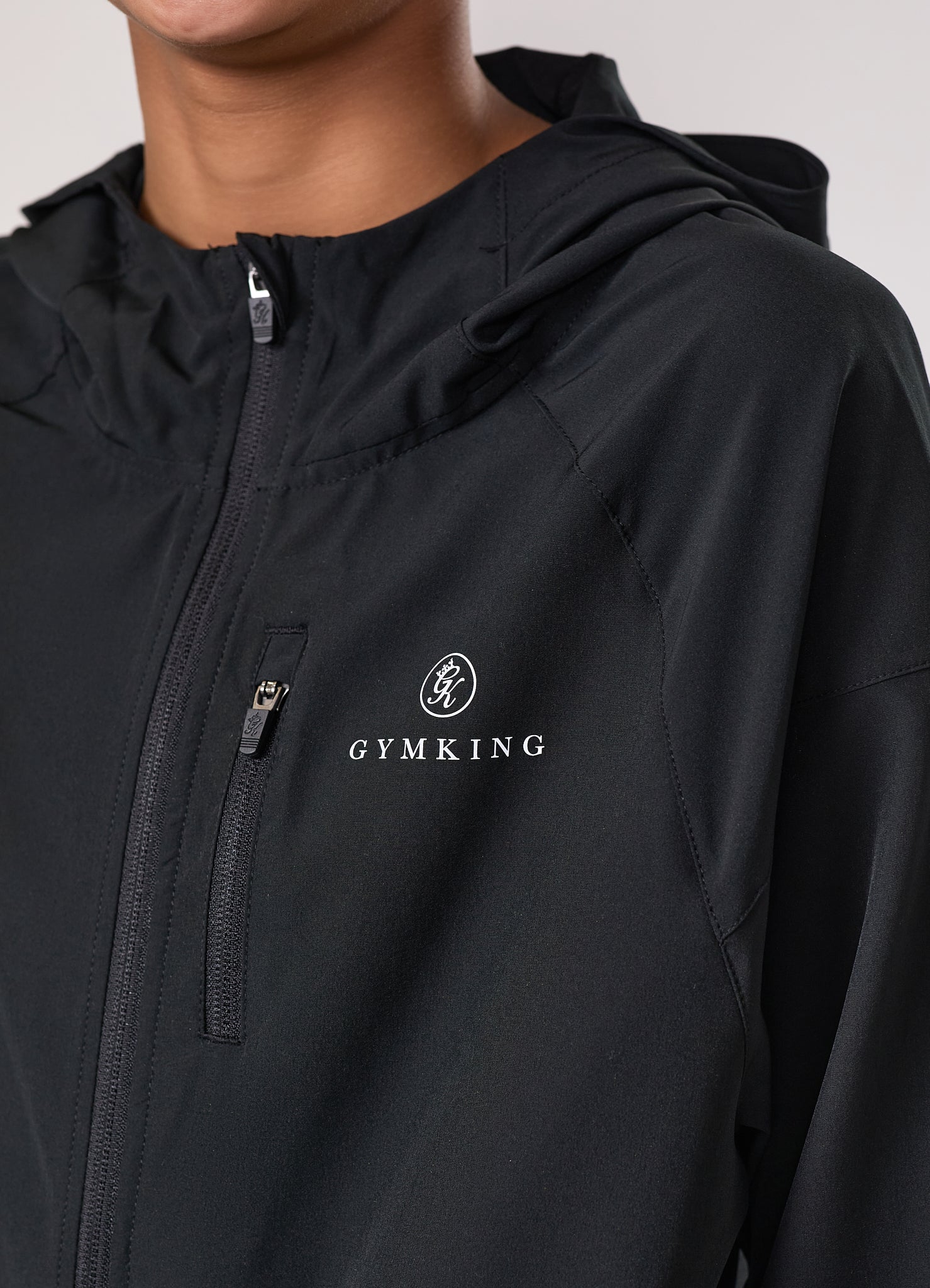 Gym King Kids Pro Woven Hood - Black