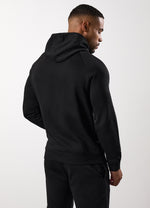 Gym King Pro Logo Fleece Hood Tracksuit - Black/Black