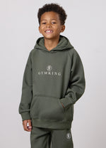 Gym King Younger Kids Pro Logo Hoodie - Dark Olive thumbnail
