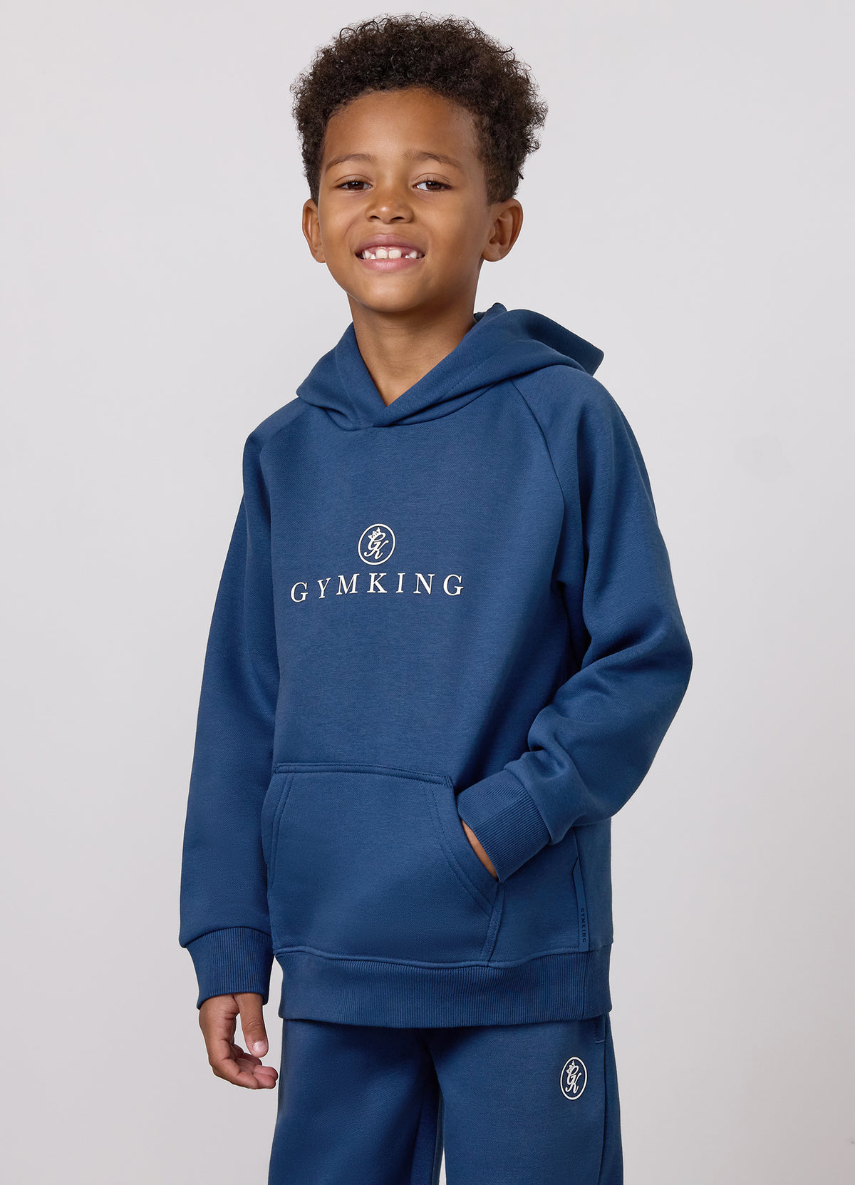 Gym King Older Kids Pro Logo Hoodie - Storm Front