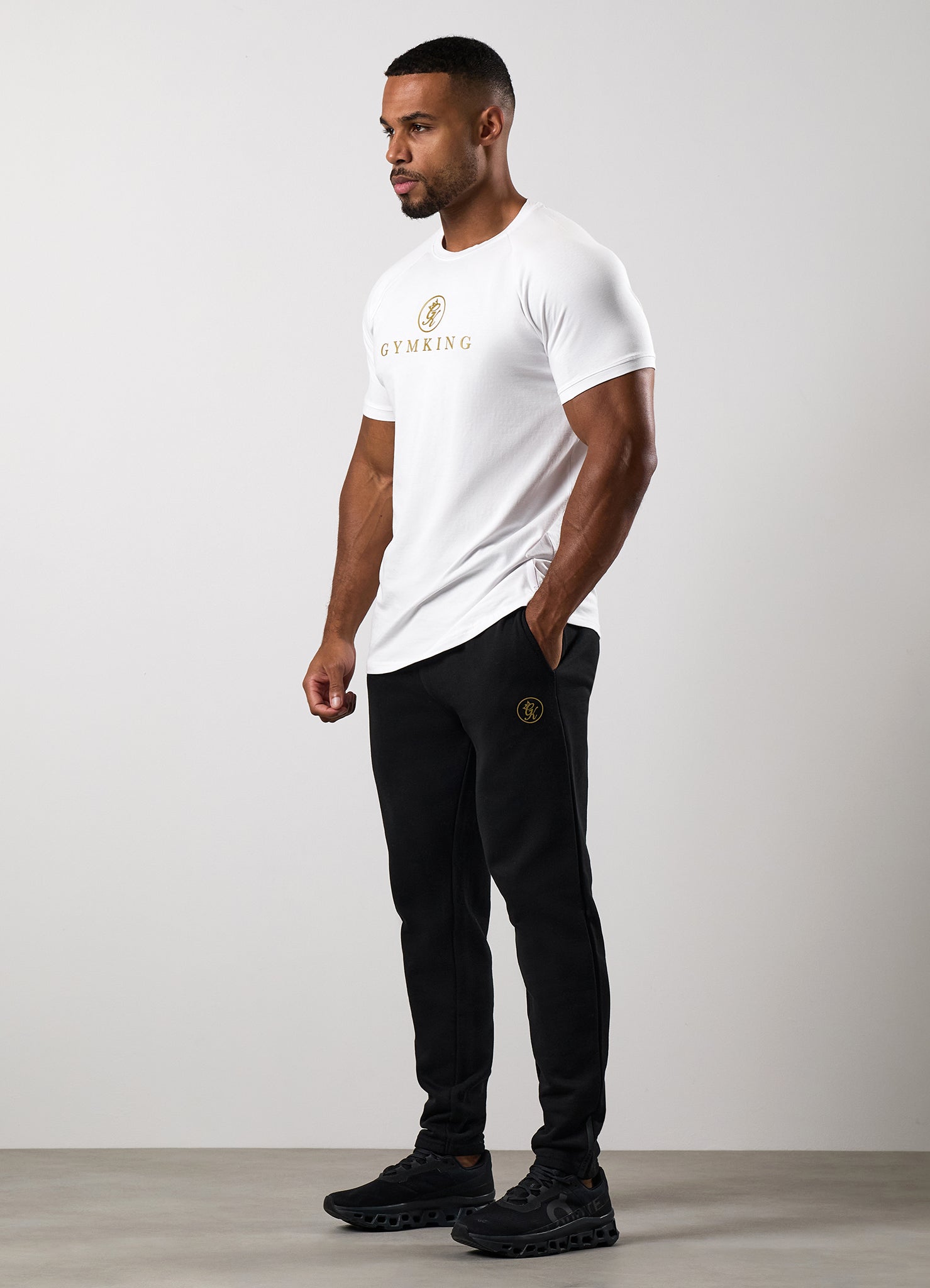 Gym King Pro Tee - White/Gold