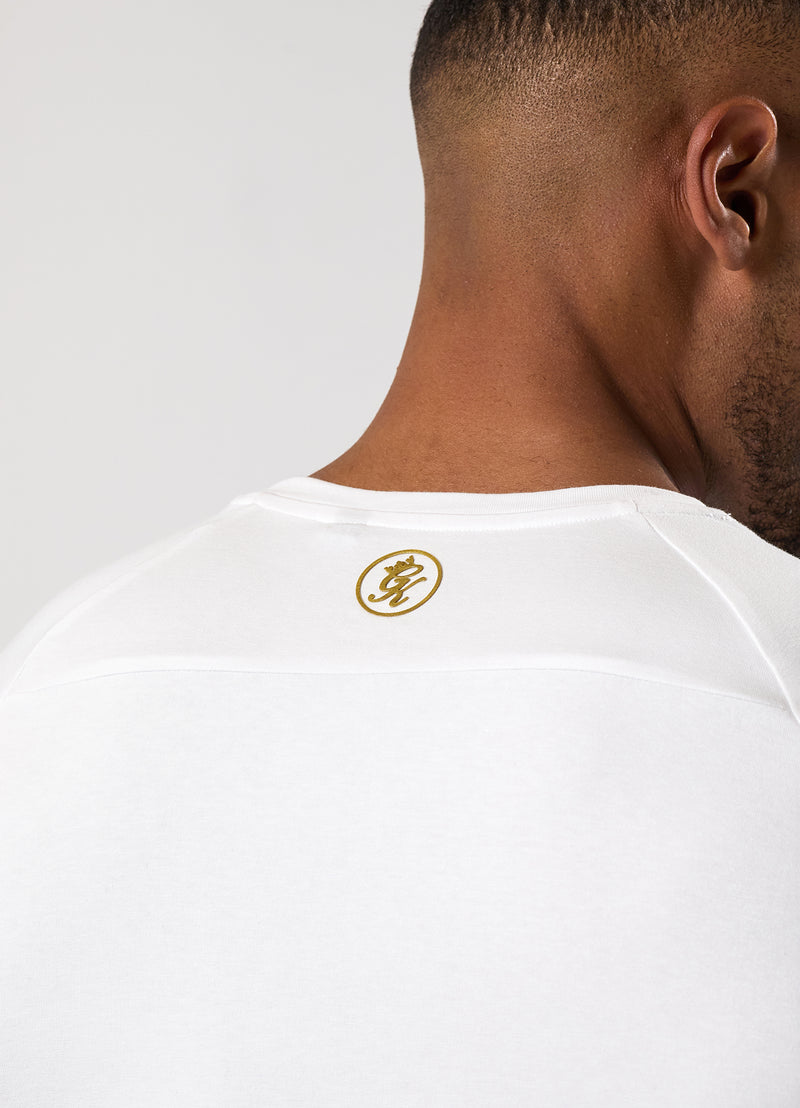 Gym King Pro Tee - White/Gold