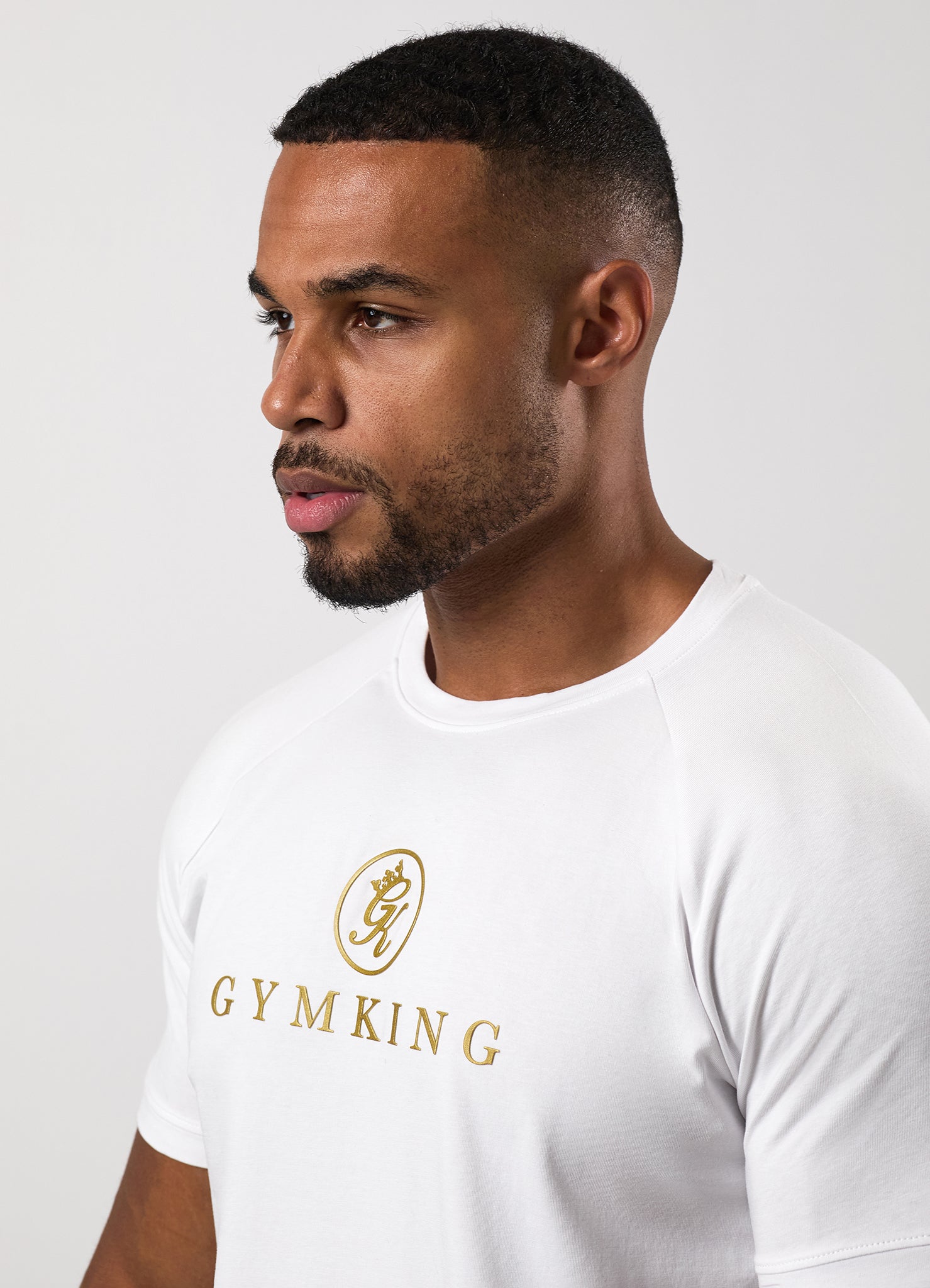Gym King Pro Tee - White/Gold