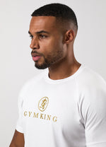 Gym King Pro Tee - White/Gold