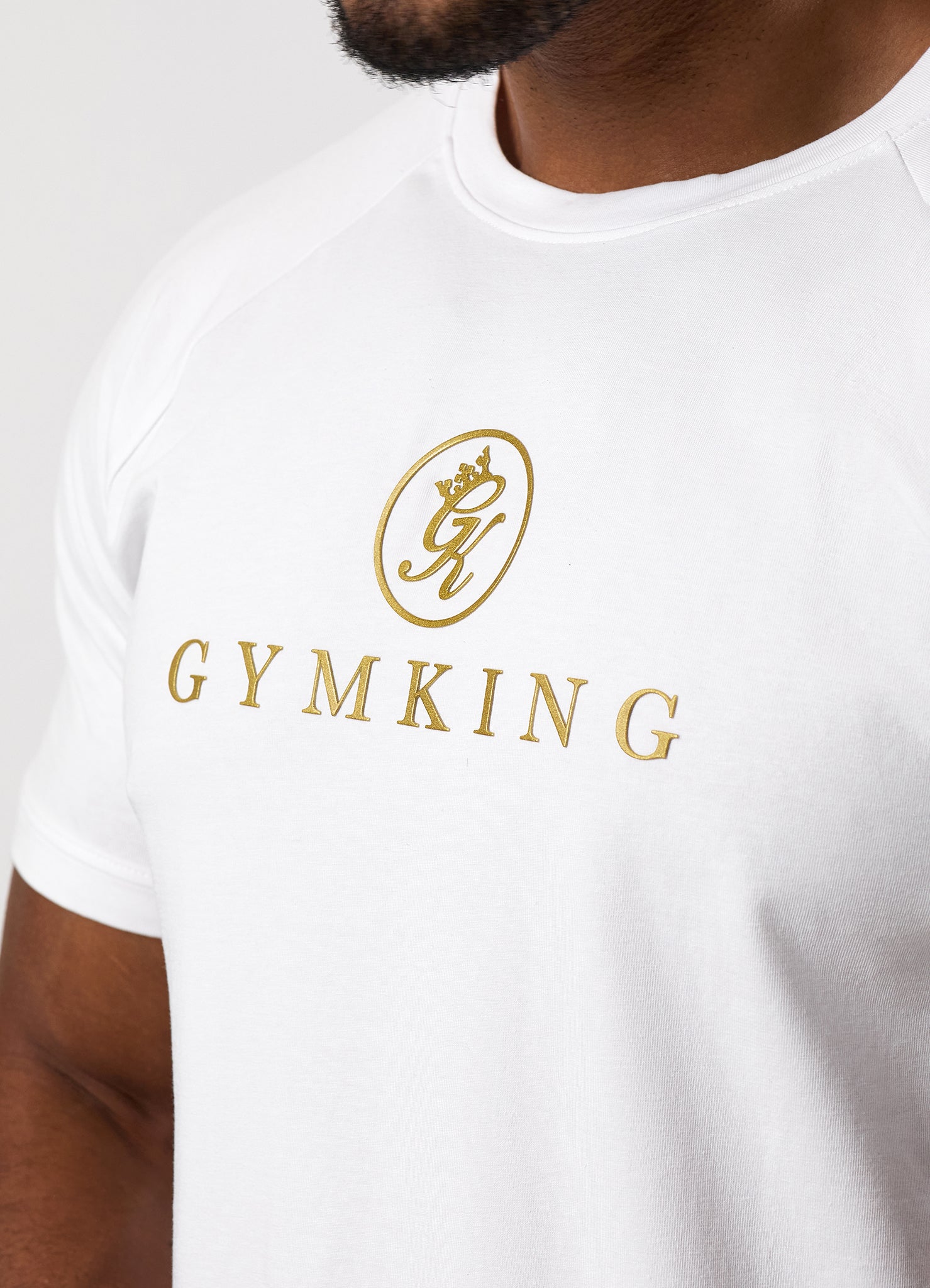 Gym King Pro Tee - White/Gold