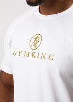 Gym King Pro Tee - White/Gold