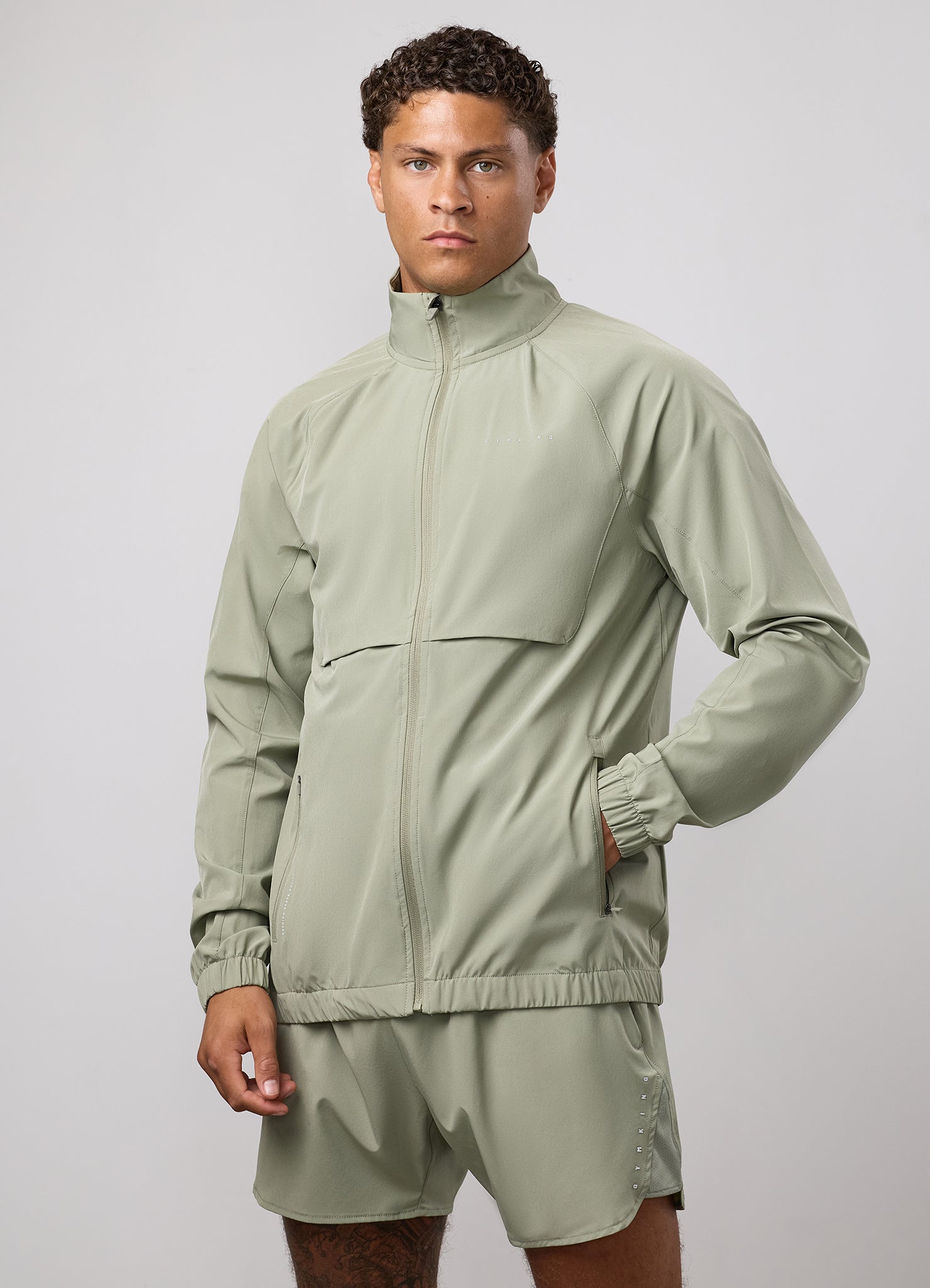 Gym King Purpose Tracksuit Top - Soft Khaki