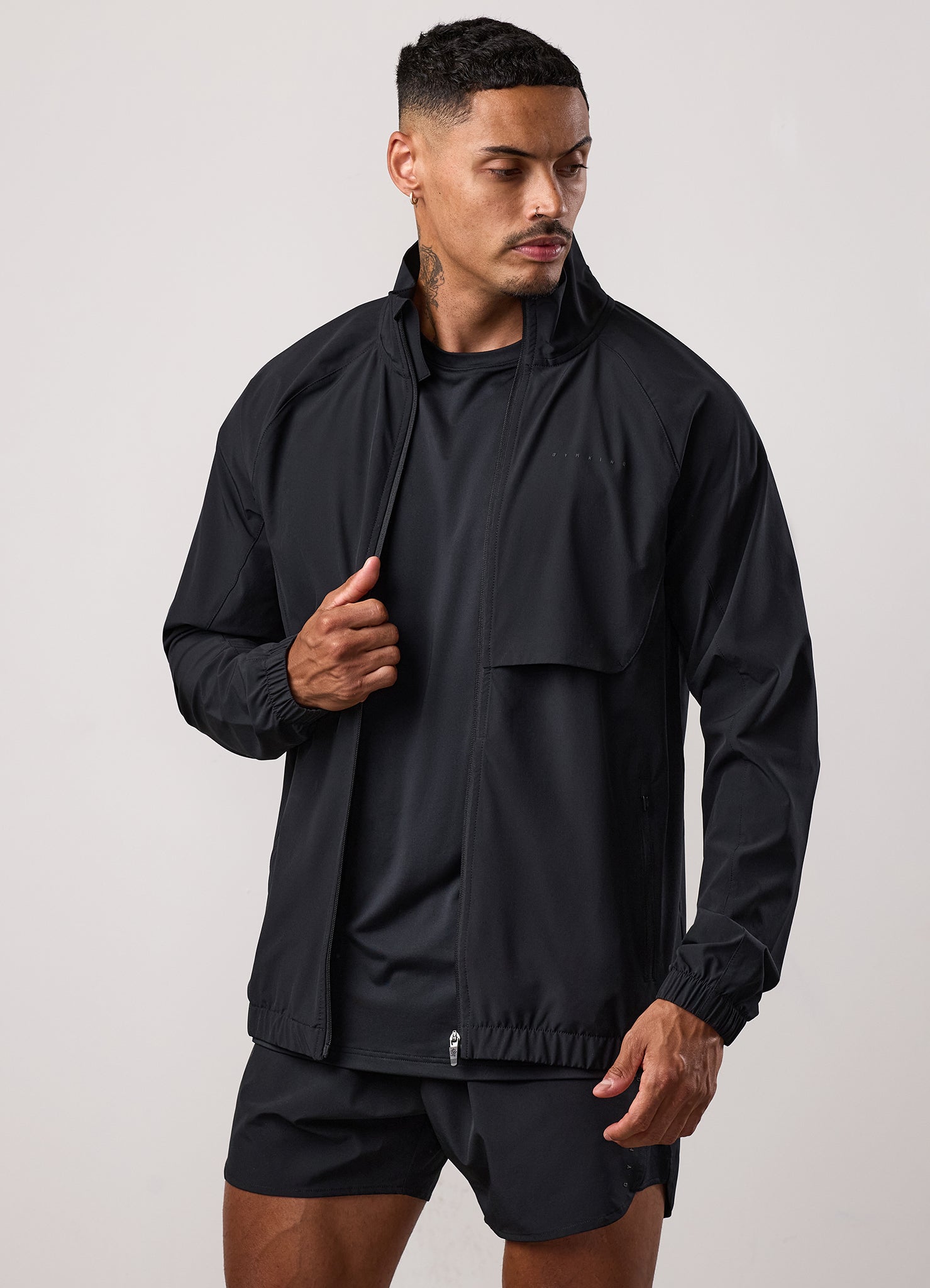 Gym King Purpose Tracksuit Top - Black