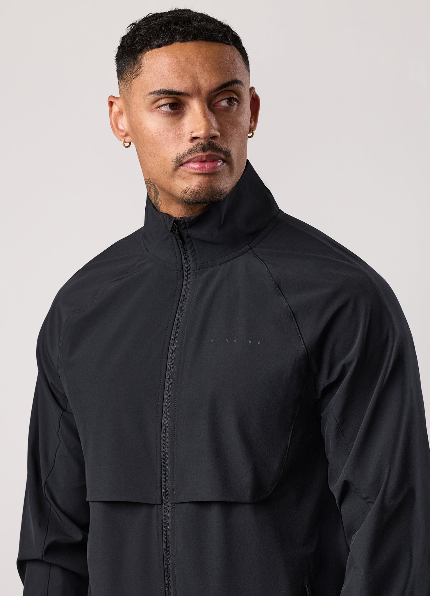 Gym King Purpose Tracksuit Top - Black