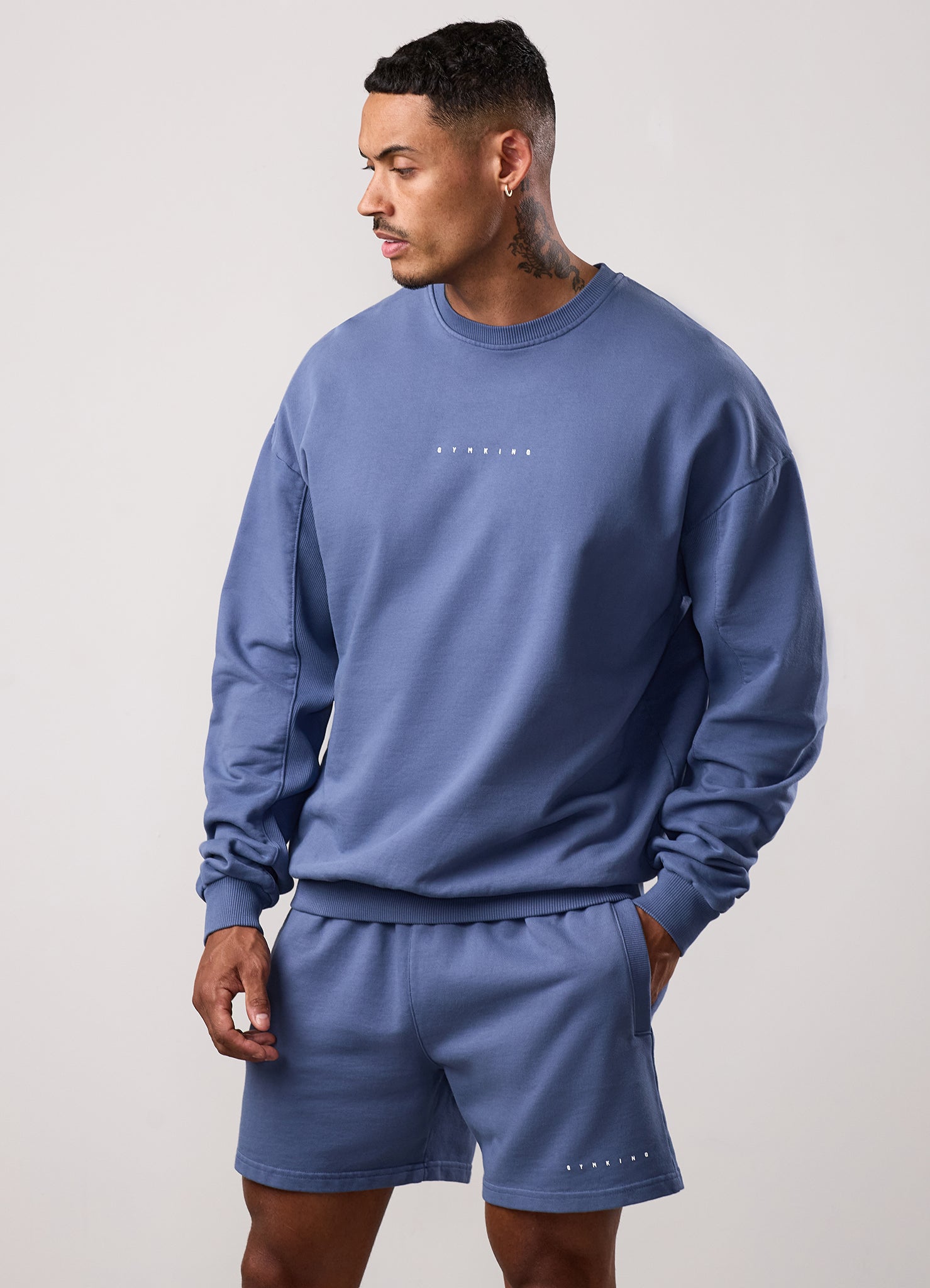 Gym King Purpose Washed Crew - Deep Indigo