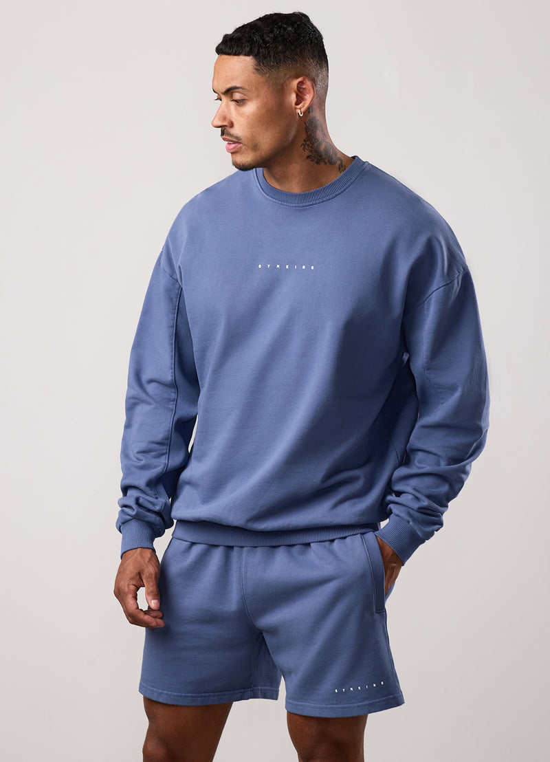 Gym King Purpose Washed Crew - Deep Indigo