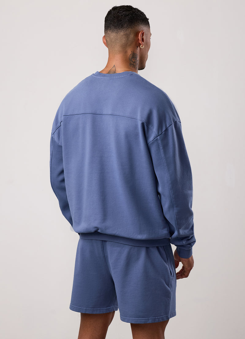 Gym King Purpose Washed Crew - Deep Indigo