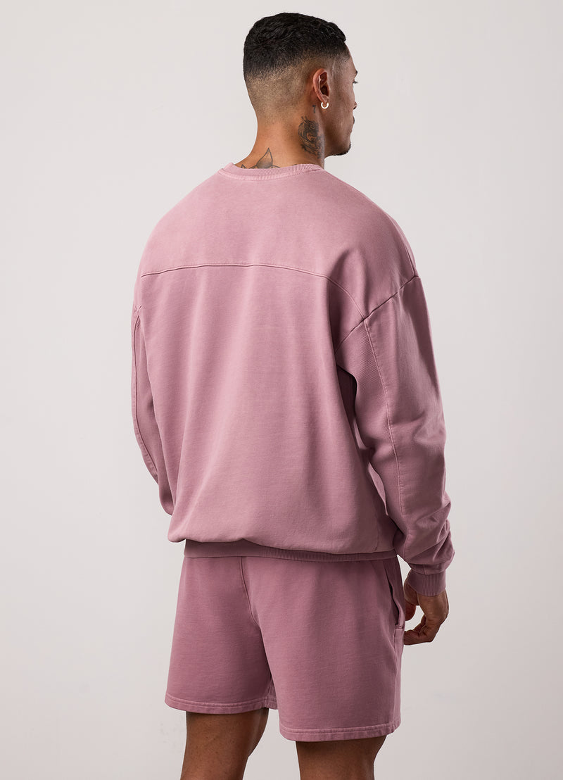 Gym King Purpose Washed Crew - Dusky Mauve