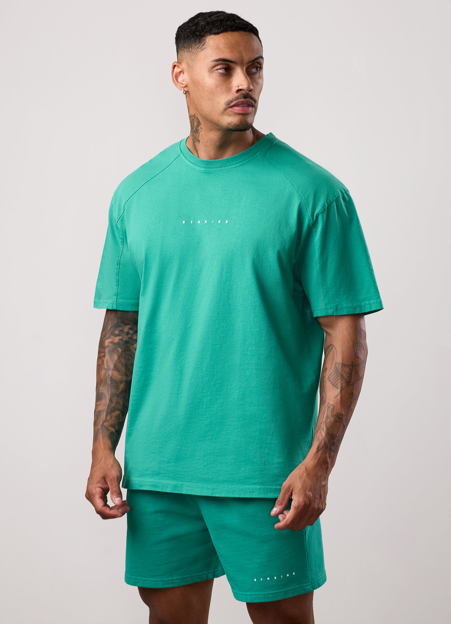 Gym King Purpose Washed Tee - Aqua Teal