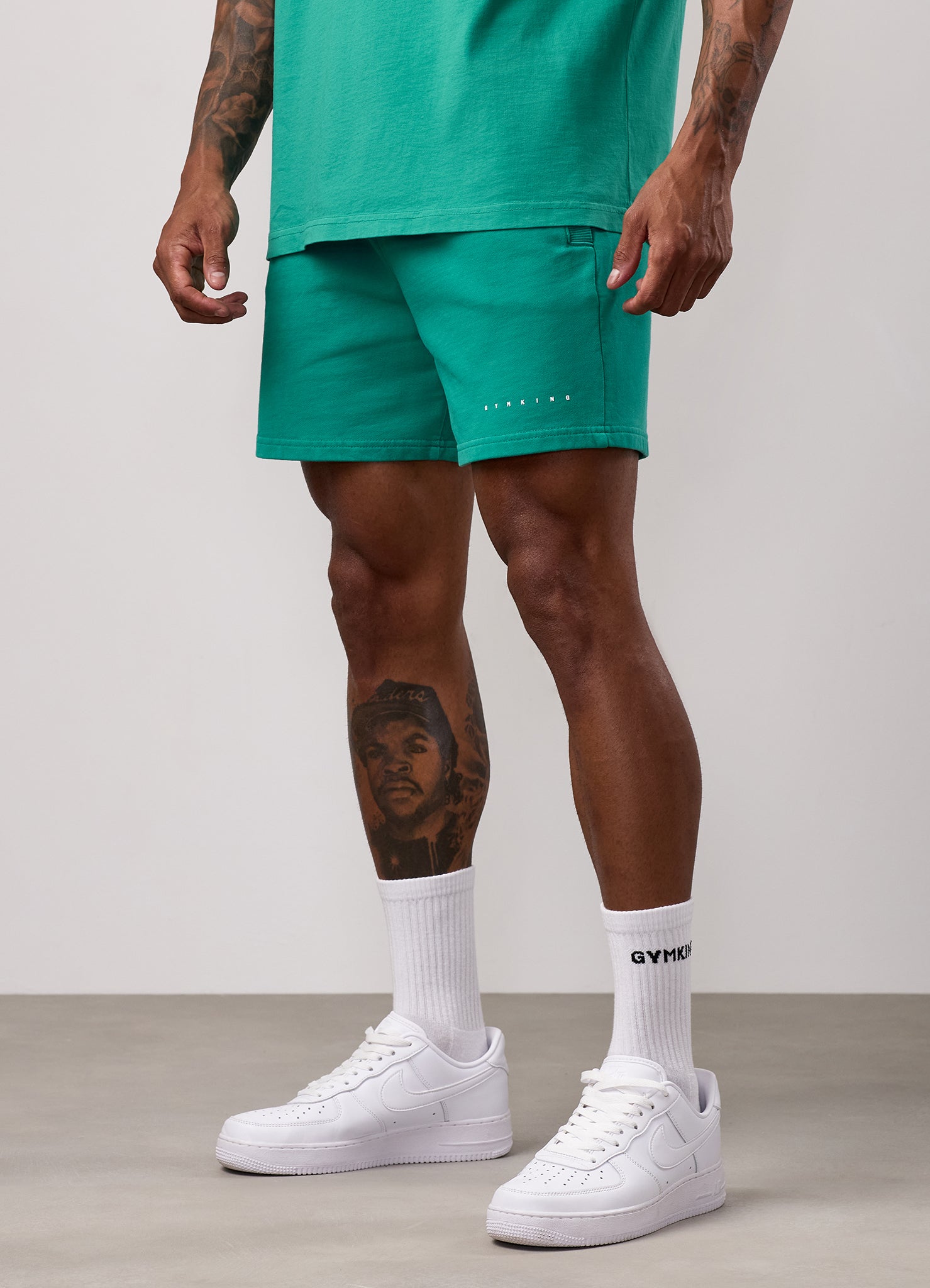 Gym King Purpose Washed Short - Aqua Teal