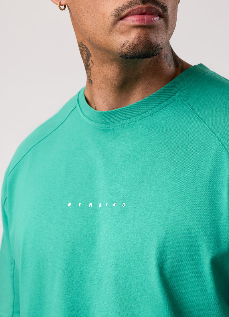 Gym King Purpose Washed Tee - Aqua Teal