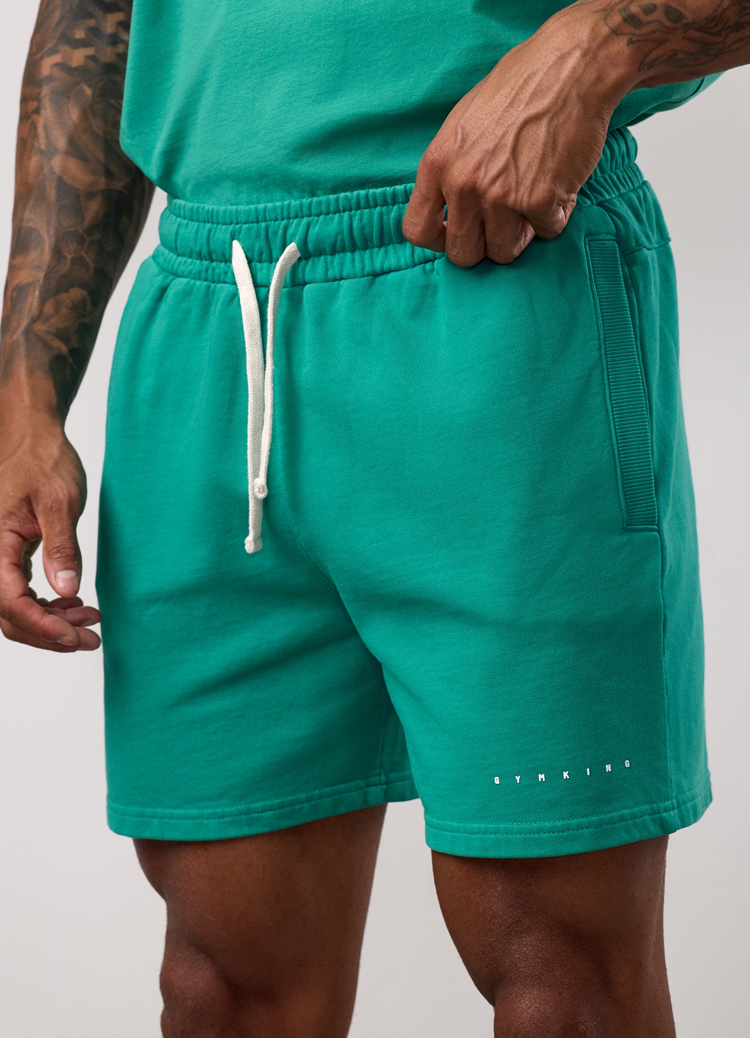 Gym King Purpose Washed Short - Aqua Teal