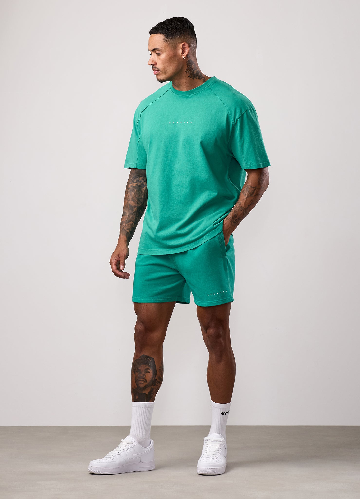 Gym King Purpose Washed Tee - Aqua Teal