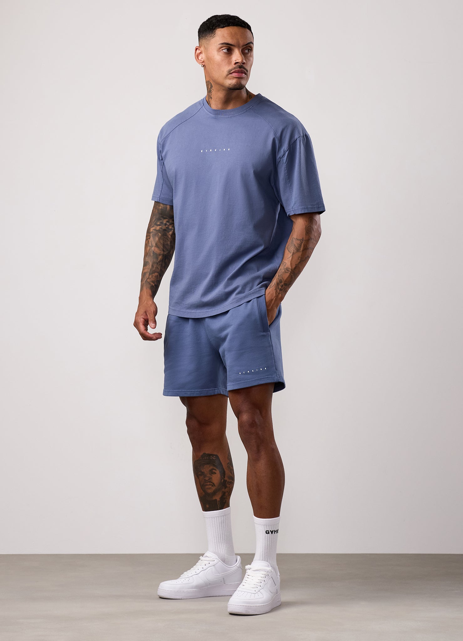 Gym King Purpose Washed Short - Deep Indigo