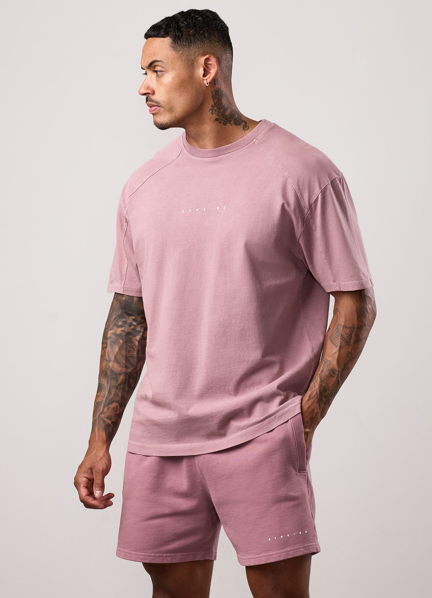Gym King Purpose Washed Tee - Dusky Mauve