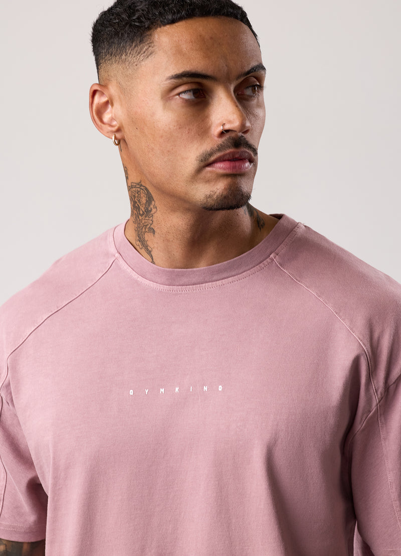 Gym King Purpose Washed Tee - Dusky Mauve