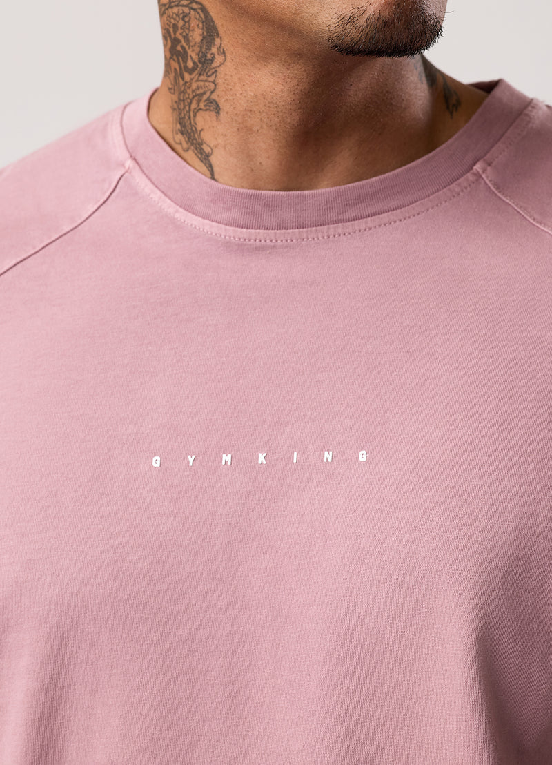 Gym King Purpose Washed Tee - Dusky Mauve