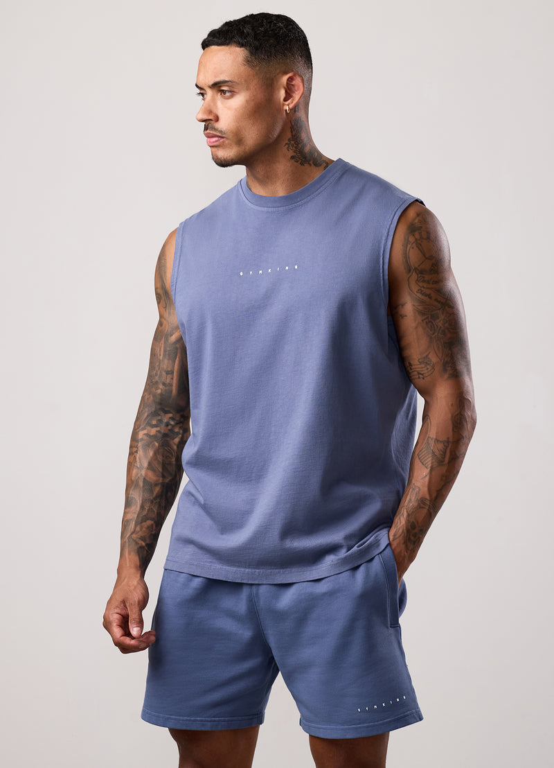 Gym King Purpose Washed Vest - Deep Indigo
